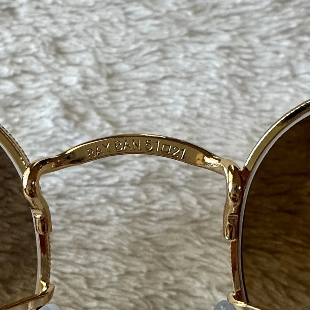 Ray-Ban Gold Frame Brown Lens Sunglasses with Brown Case - Picture 3 of 8